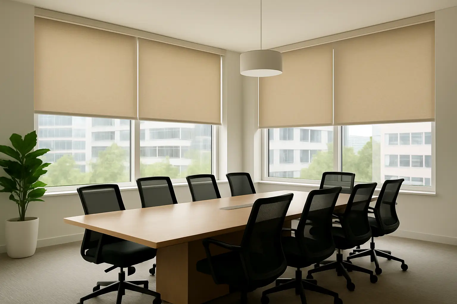 Rolety wolnowiszące — realizacja