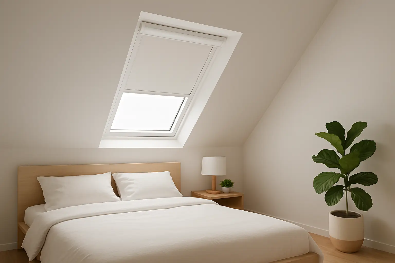 Rolety dachowe w kasecie — przykład 3