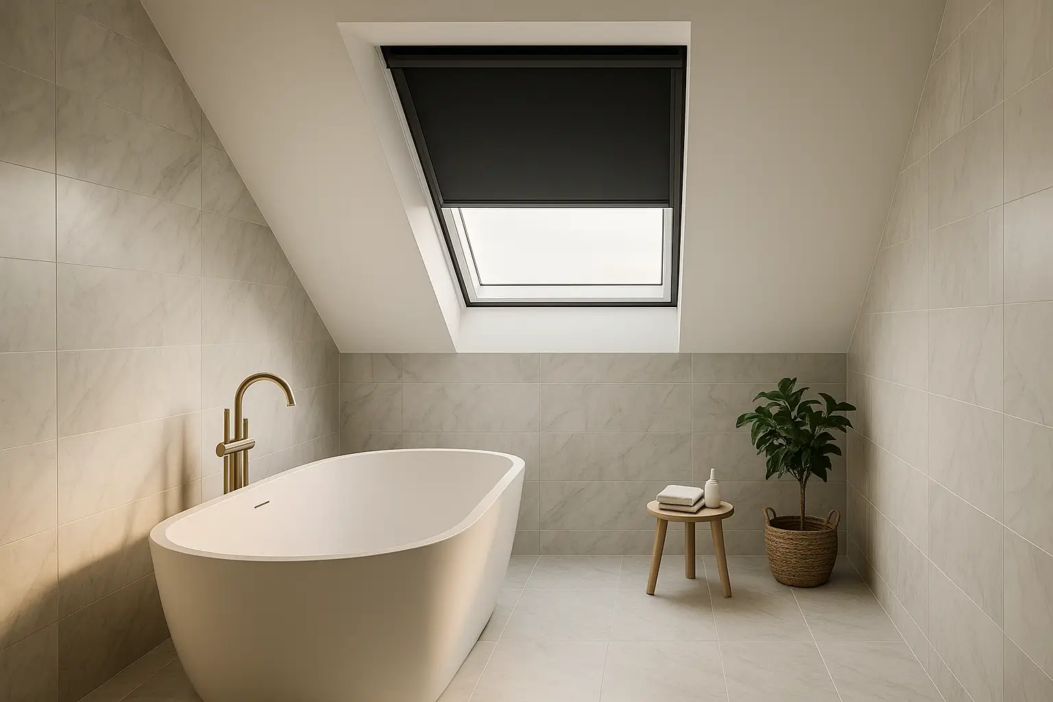 Rolety dachowe w kasecie — przykład 4